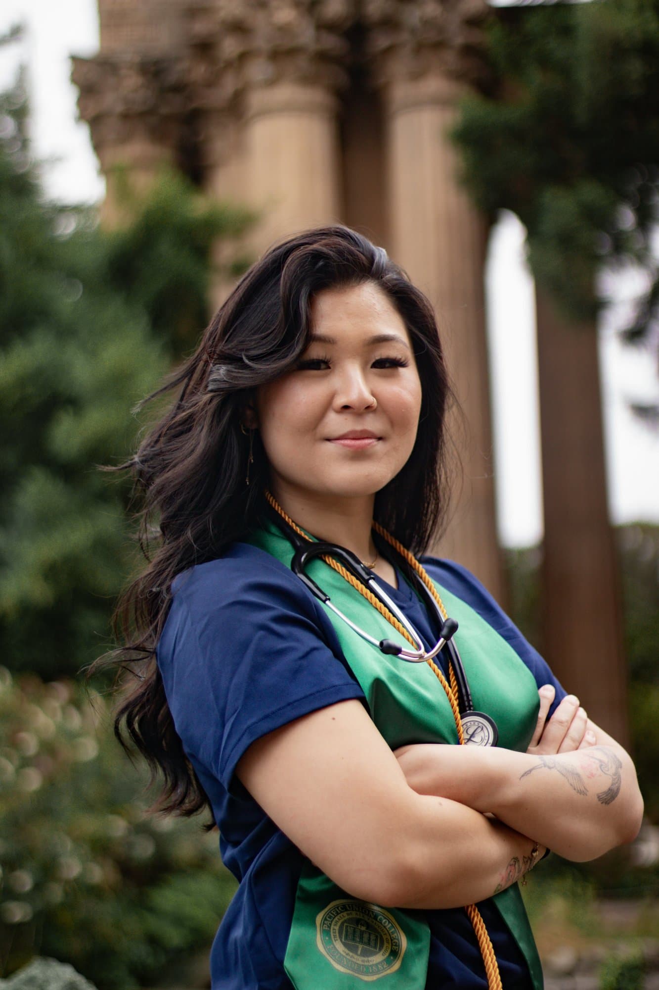 Certified nurse with stethoscope